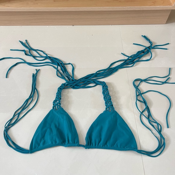 MIKOH SZ XL Venezuela Crotched triangle TOP AND BOTTOM  in Mist NWT - Picture 2 of 4